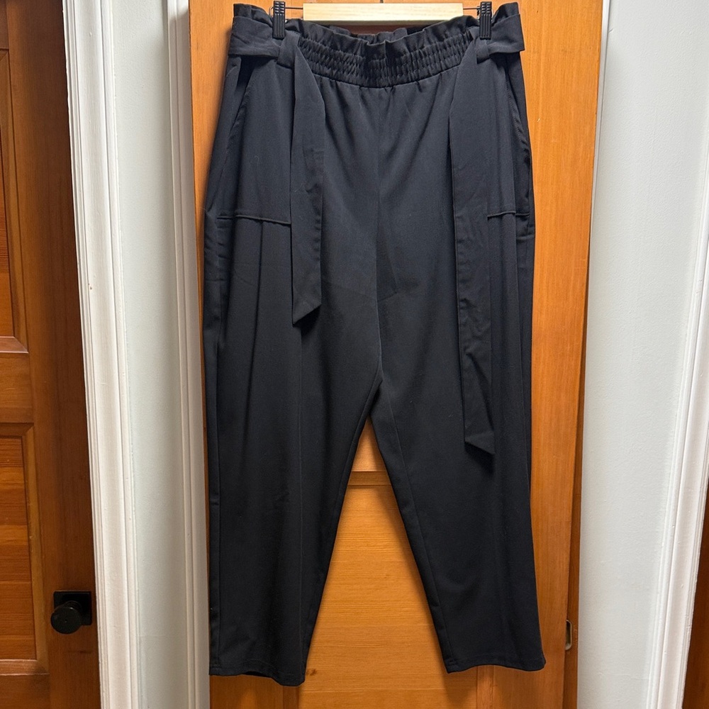 High-Waist Paper Bag Trousers